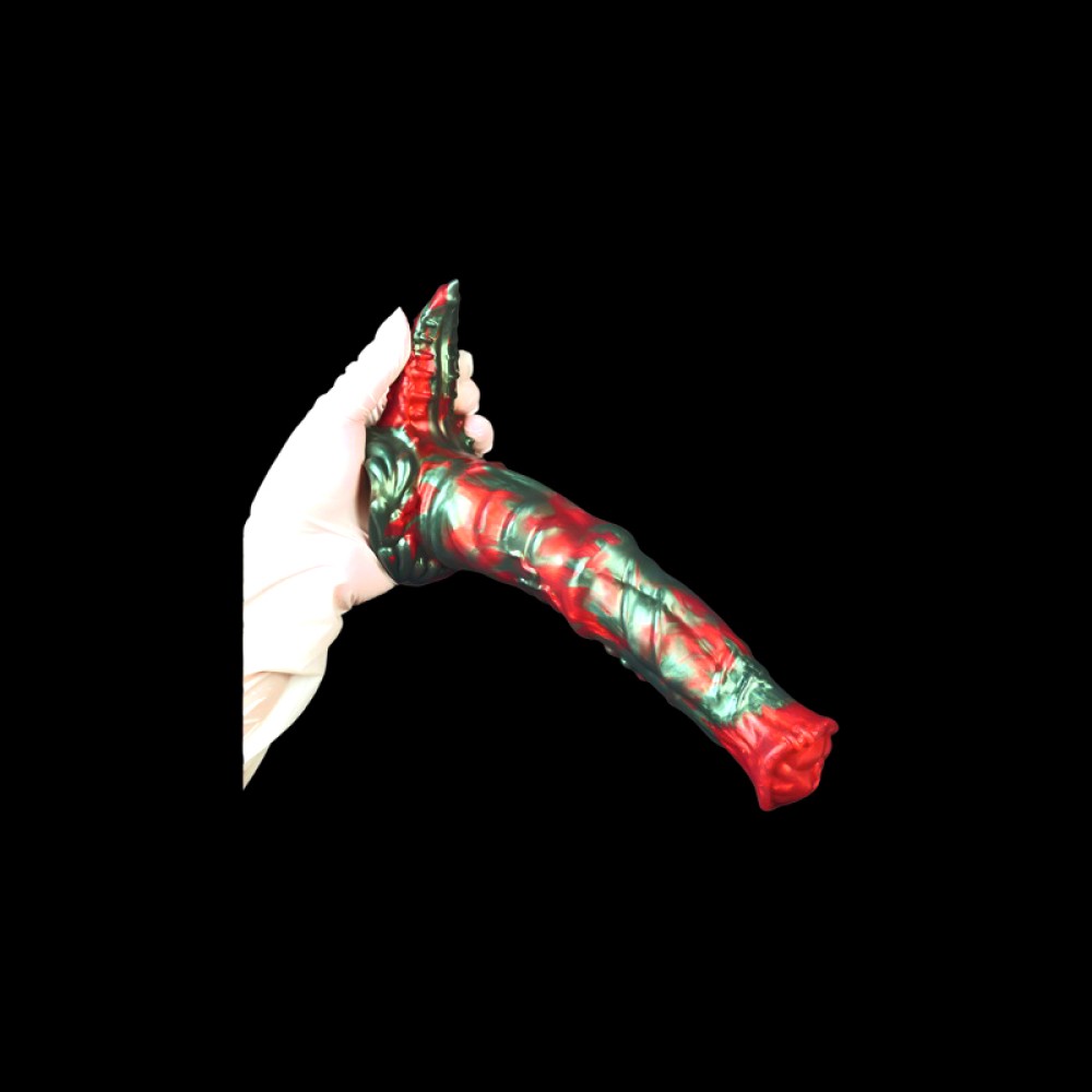 Bowen Realistic Dildo, Black Flame Design