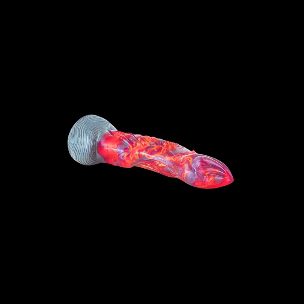 Curved Draconic Ribbed Pleasure Dildo