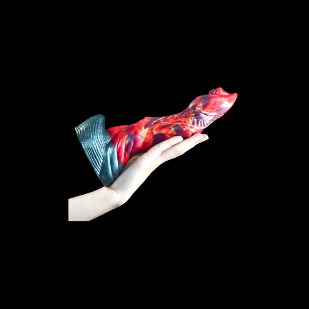 Curved Draconic Ribbed Pleasure Dildo