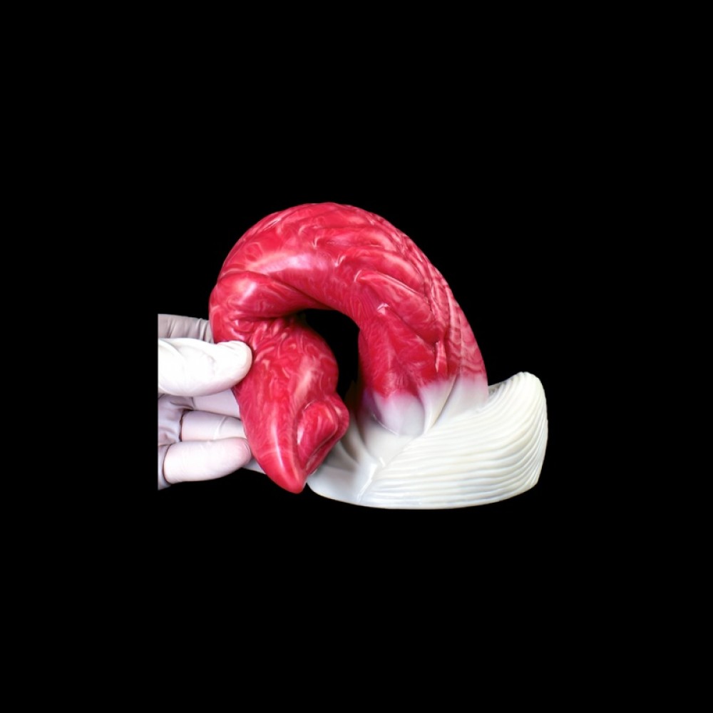 Curved Draconic Ribbed Pleasure Dildo