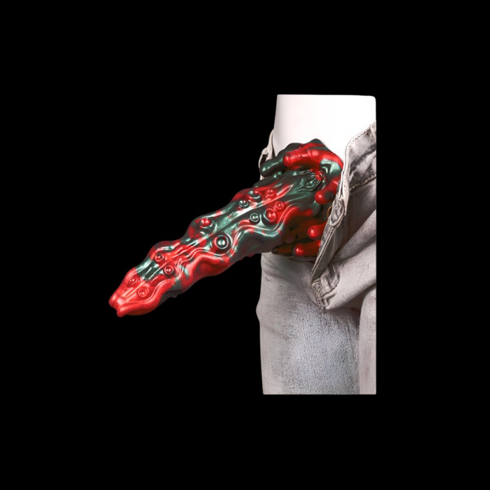 Cyril Hellfire Dildo, Red & Black