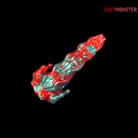 Cyril Hellfire Dildo, Red & Black