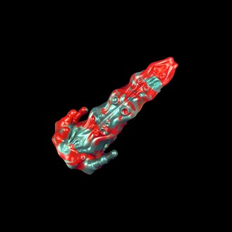 Cyril Hellfire Dildo, Red & Black