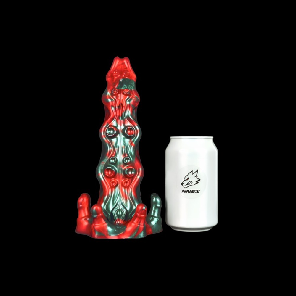 Cyril Hellfire Dildo, Red & Black