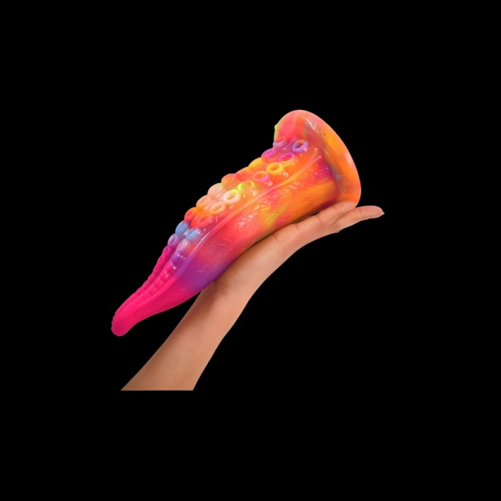 Luminous Rainbow Tentacle Dildo