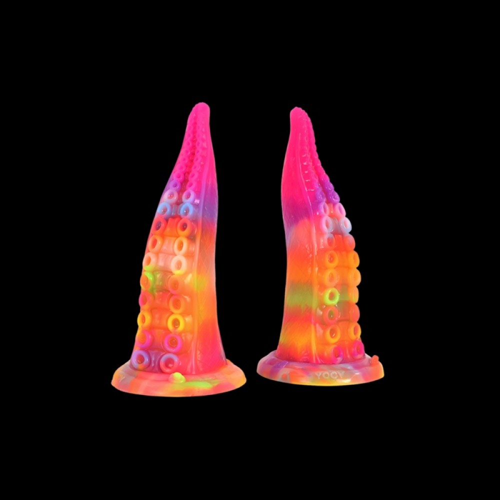 Luminous Rainbow Tentacle Dildo