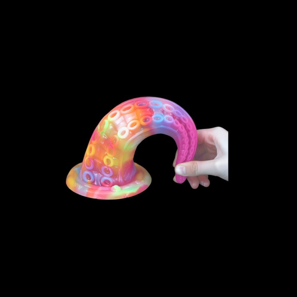Luminous Rainbow Tentacle Dildo