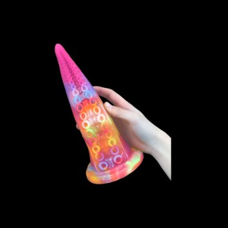 Luminous Rainbow Tentacle Dildo