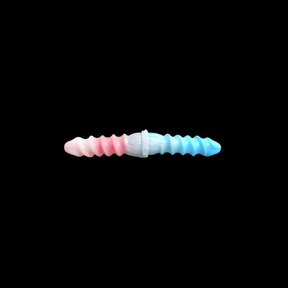 Silicone Spiral Pattern Macaron Dildo