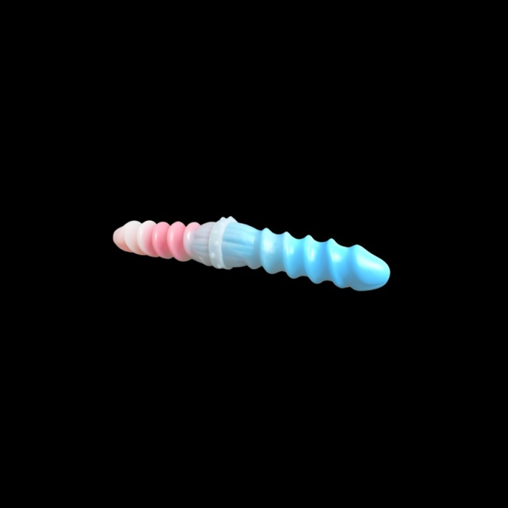 Silicone Spiral Pattern Macaron Dildo