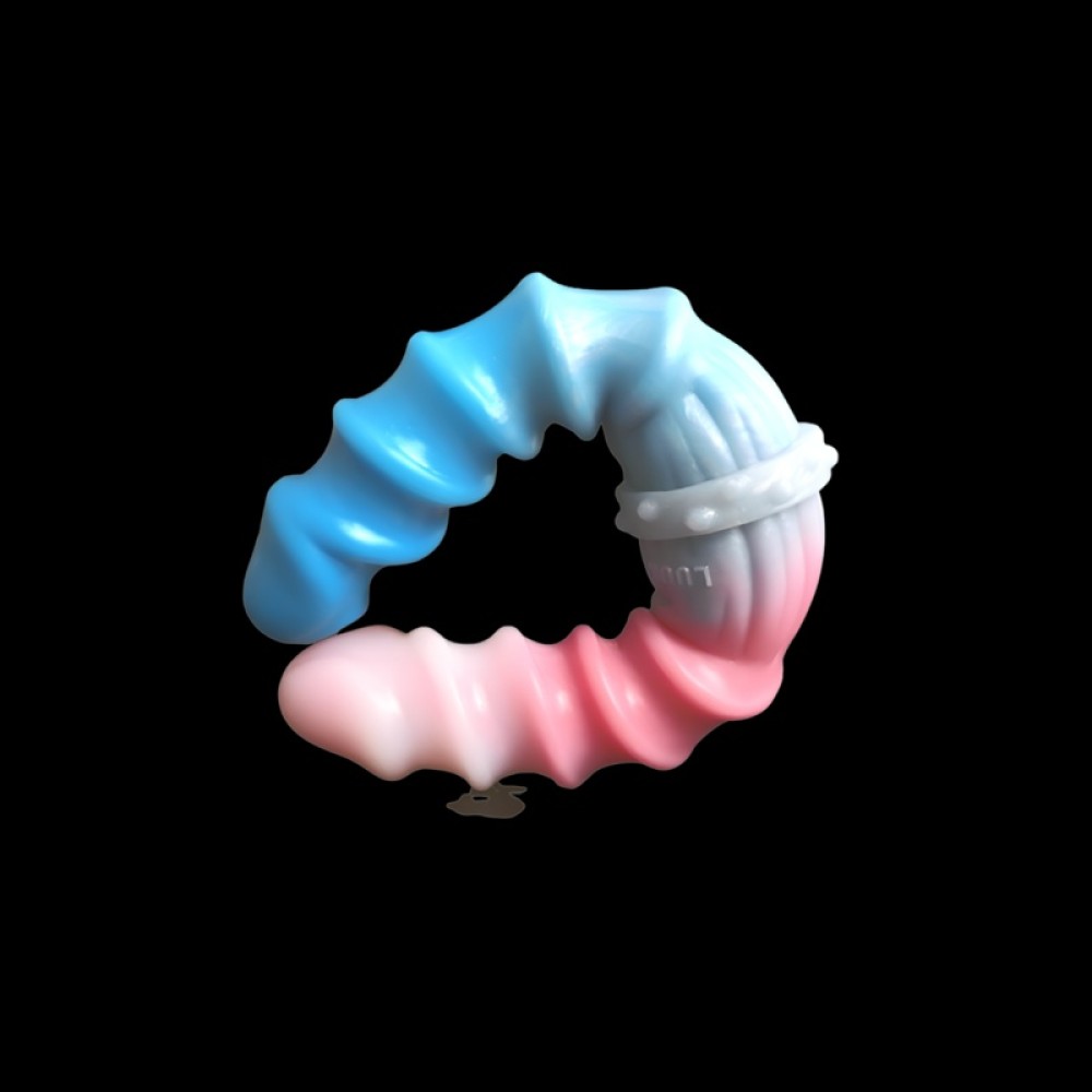 Silicone Spiral Pattern Macaron Dildo