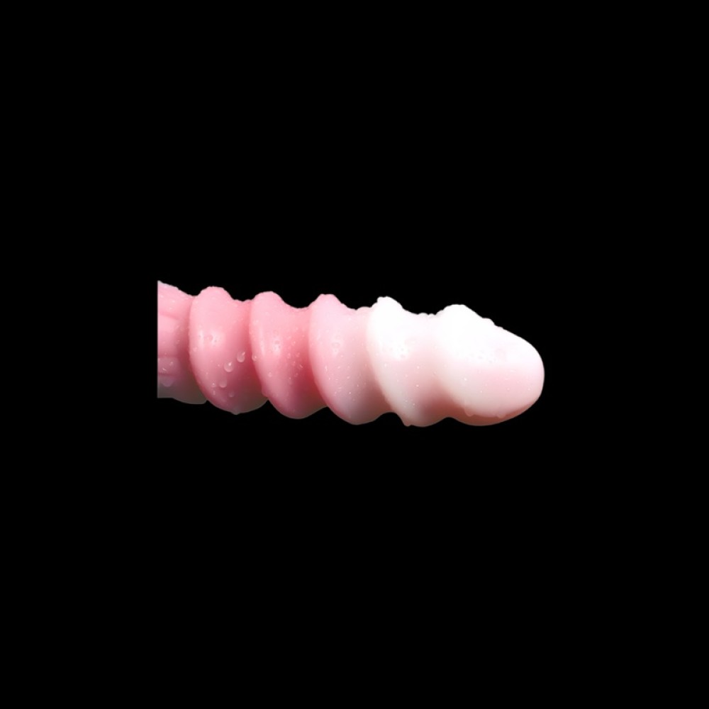 Silicone Spiral Pattern Macaron Dildo