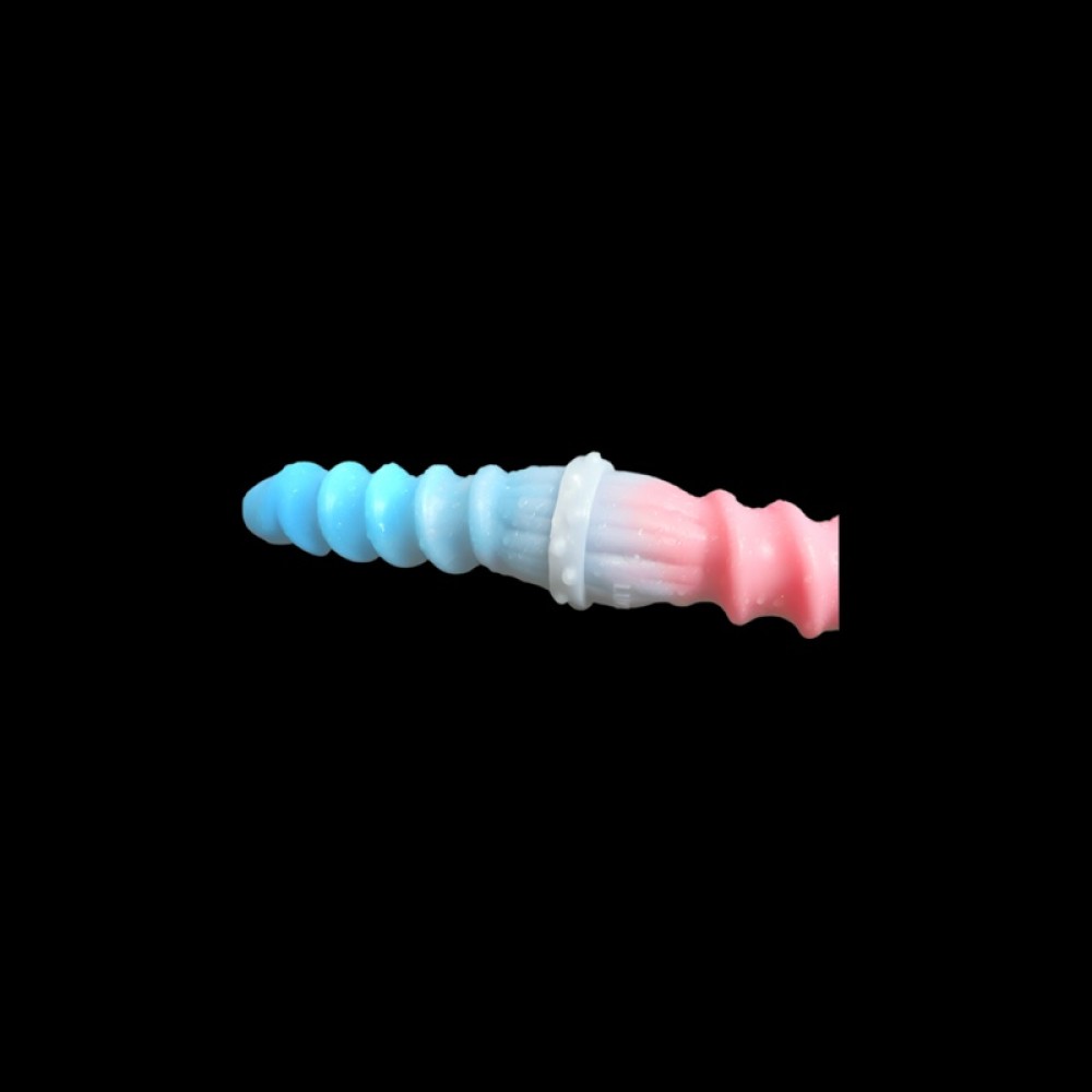 Silicone Spiral Pattern Macaron Dildo