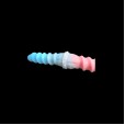 Silicone Spiral Pattern Macaron Dildo