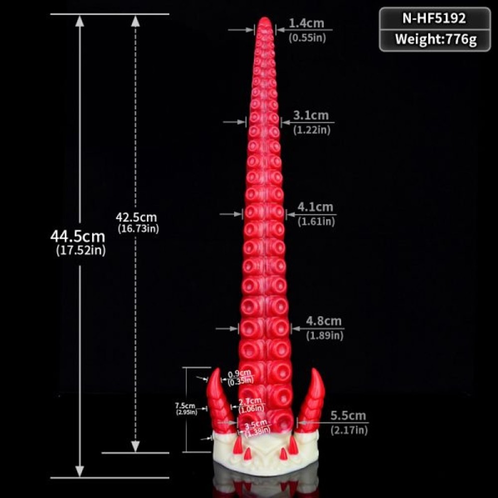 Textured Joseph Tentacle, Hellfire Red